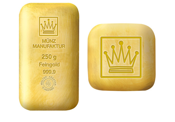 Gegossene Goldbarren - MünzManufaktur